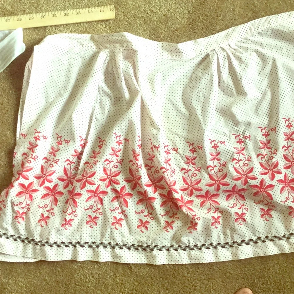 VINTAGE WHITE EYELET HALF APRON OOAK VNPLVC  SWEET 🍭